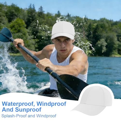 AUYAO Unisex Waterproof Baseball Cap 6-Panel Dad Cap Classic Plain Baseball Hats Lightweight Sports Cap Foldable Peak Cap Hat Sun Rain Protection Baseball Cap Sun Visor Hat for Running Hiking Fishing - Image 6