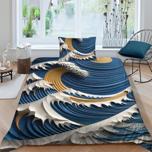 Housse de couette mer microfibre 135x200 pour lit simple - 3