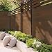 Mondaria Semi-Closed Privacy Fence Panels for Outside, 6ft(W) x 6ft(H) Wind Resistant Wood Plastic Composite Fencing Panels for Patio, Backyard, Garden and Pool (Brown, 2 Posts)