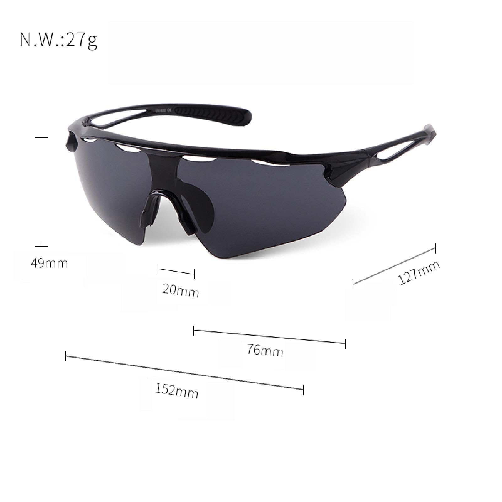 Occhiali da sole sportivi alla moda, con mezza montatura, per ciclismo all'aperto, da donna e da uomo, con protezione UV400, antivento, blu, da donna e da uomo