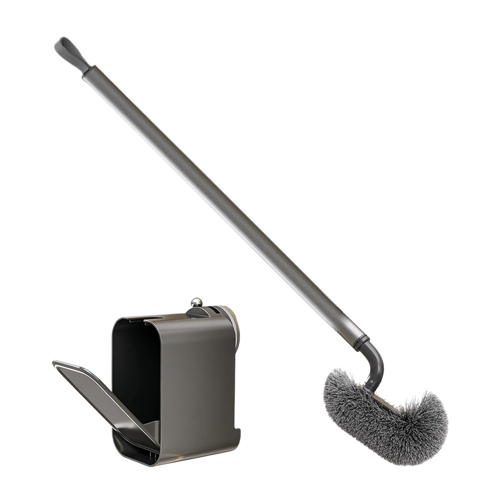 Strong Toilet Brush with Angled Bristles High Set for Cleaning & Space Saving Storage Toilet Owner