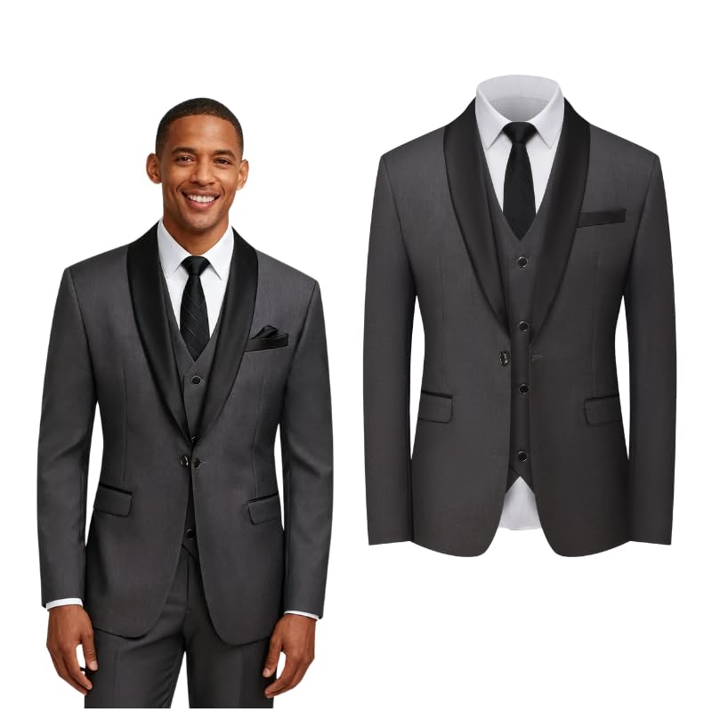 Mens Sport Coat Casual Blazer One Button Business Suit Jacket