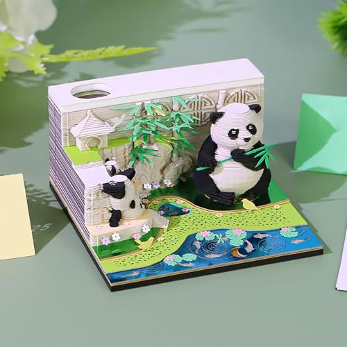 Calendrier de bureau 3D avec bloc-notes en papier et notes arrachables adhésives bureau - 2