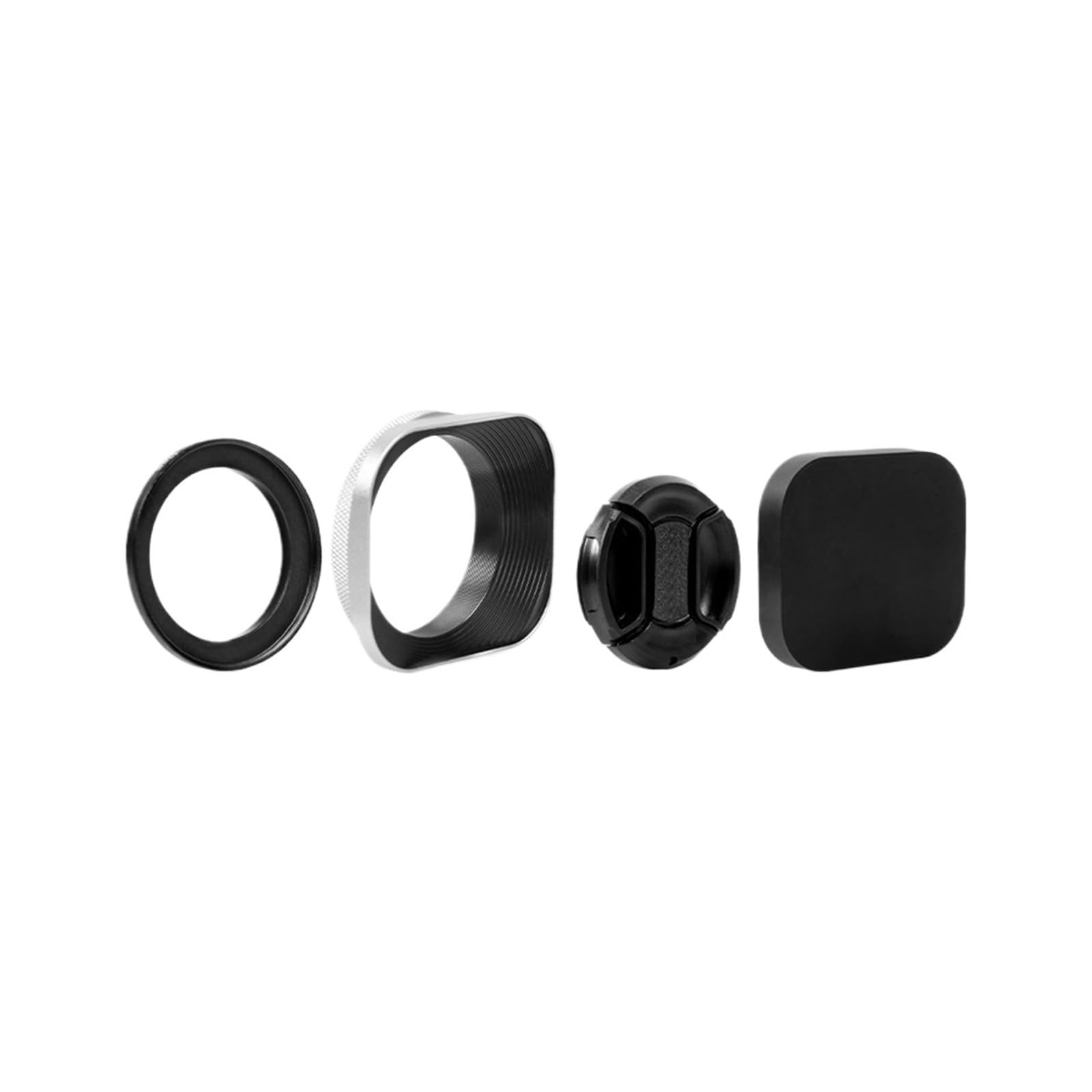 Il paraluce quadrato è compatibile con le fotocamere dotate di anello adattatore e misurano 37-52 mm(40.5-52mm-Silvery)