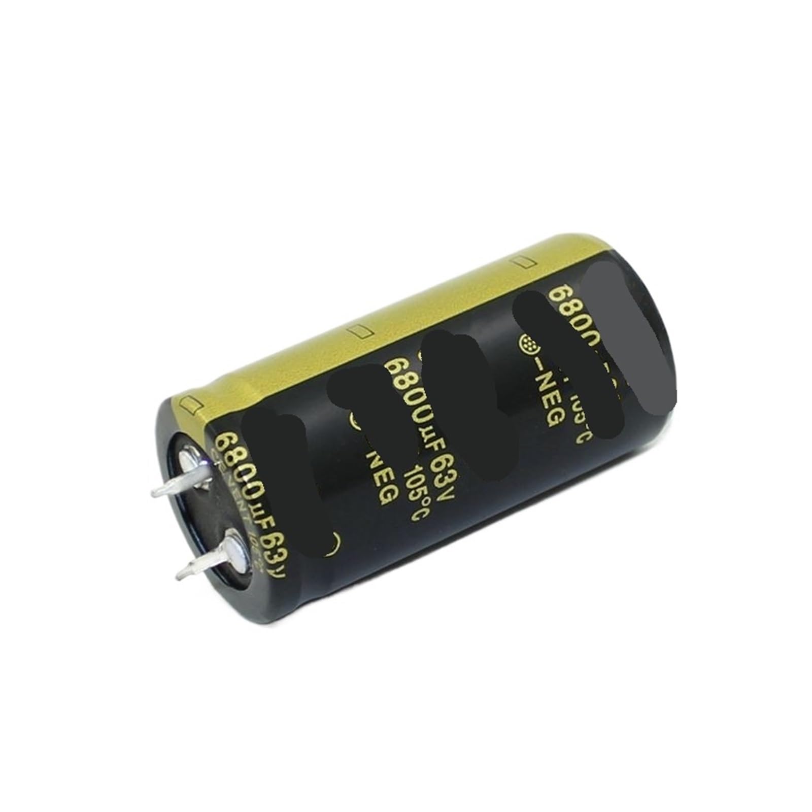 Condensador 6800uF 63V para solucionar caídas de voltaje en audio hifi casero