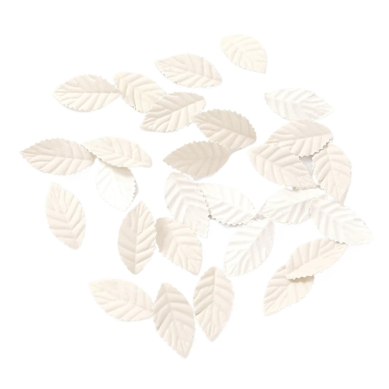 50/100Pcs Artificial Tree Leaf Flower Fake Leave For Home Decor Wedding Decoration Wreath Garland Scrapbook DIY Accessories(Beige,50pcs)