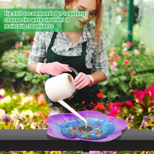 Estação de irrigação de abelhas com design de flores coloridas, alimentadores de banho de abelha à p
