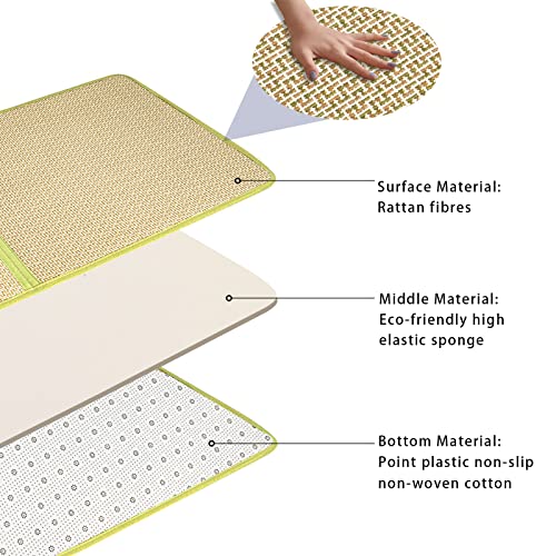 Tatami Japonés Plegable Antideslizante Verde 60x180 cm miniatura 3