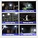 LOCADENCE Outdoors Solar Light, Waterproof LED Solar Light with Remote Control Built in Battery for Courtyard, Community, Walkway, Park