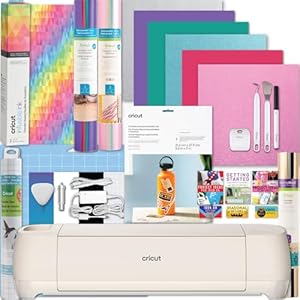 Cricut Explore 4 Machine Ultimate Sticker Sampler Bundle- Vinyl Roll, Infusible Ink, Sticker Making Set, Iron-On Roll, Tools and Cutting Mats, Beginner Cutting Machine Set for Die-Cutting Projects