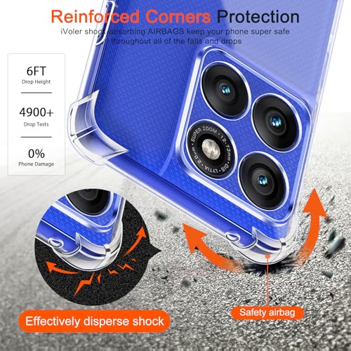 Image of Lustree Back Cover Transparent Case Compatible with Motorola Edge 60 Stylus 5G | Clear + TPU Case with 4 Corner Air Cushion Protection & Camera Protection | Slim& Stylus Cover