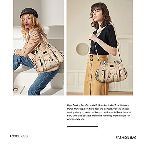 Image of Angel Kiss Purses for Women Soft PU Leather Large Hobo Bags for Women Shoulder Bag | Soft