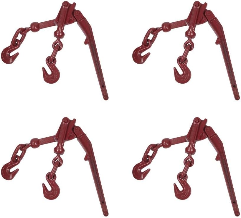 Mytee Products (4 Pack) Lever Style Recoilless Snap Binders 3/8"-1/2" G70 Chain Binder 9200 Lbs Working Load Limit | Lever Chain Binders for Flatbed Truck Trailer