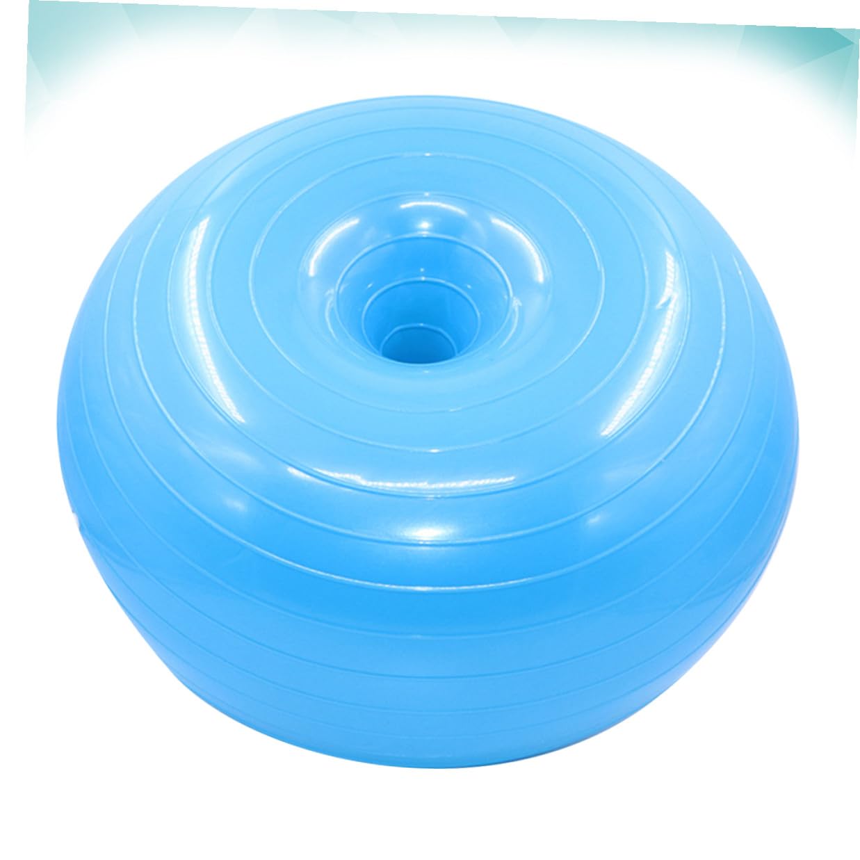 Outanaya Aufblasbarer Yoga Hilfsball aus PVC, Blau, mit Luftpumpe