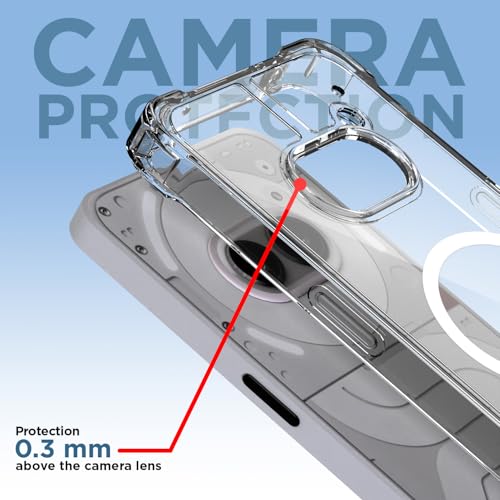 Image of Amazon Basics Back Cover for Nothing Phone 2A / Nothing Phone 2A Plus Mag-Safe Shockproof PC + TPU Protective Case Magnetic Support Bumper Case (Transparent Mag-Safe)