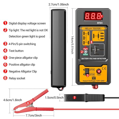 Escáner de diagnóstico 12V/24V con análisis de salud de batería 5