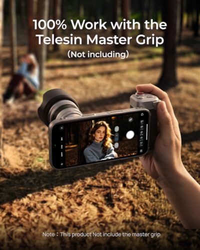 Image of TELESIN 2X Telephoto Master Lens for iPhone 17 Pro with Hood, 105mm Authentic Portraits, 200mm Equivalent Optical Telephoto Extender, APP Pro EIS for Wildlife /Sports /Concert Portrait Photography