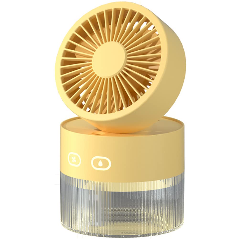 Ventilateur pliable USB bureau orange avec refroidissement à eau