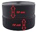1 metro Velcro da cucire da 10 cm - completo maschio+femmina nero