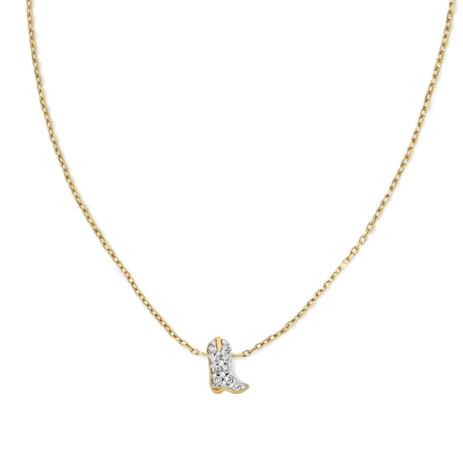 Kendra Scott Tiny Cowboy Boot 18k Gold Pendant Necklace
