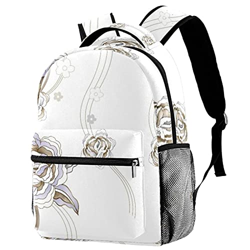 Sac à dos scolaire fleurs et papillons pour le quotidien étudiant