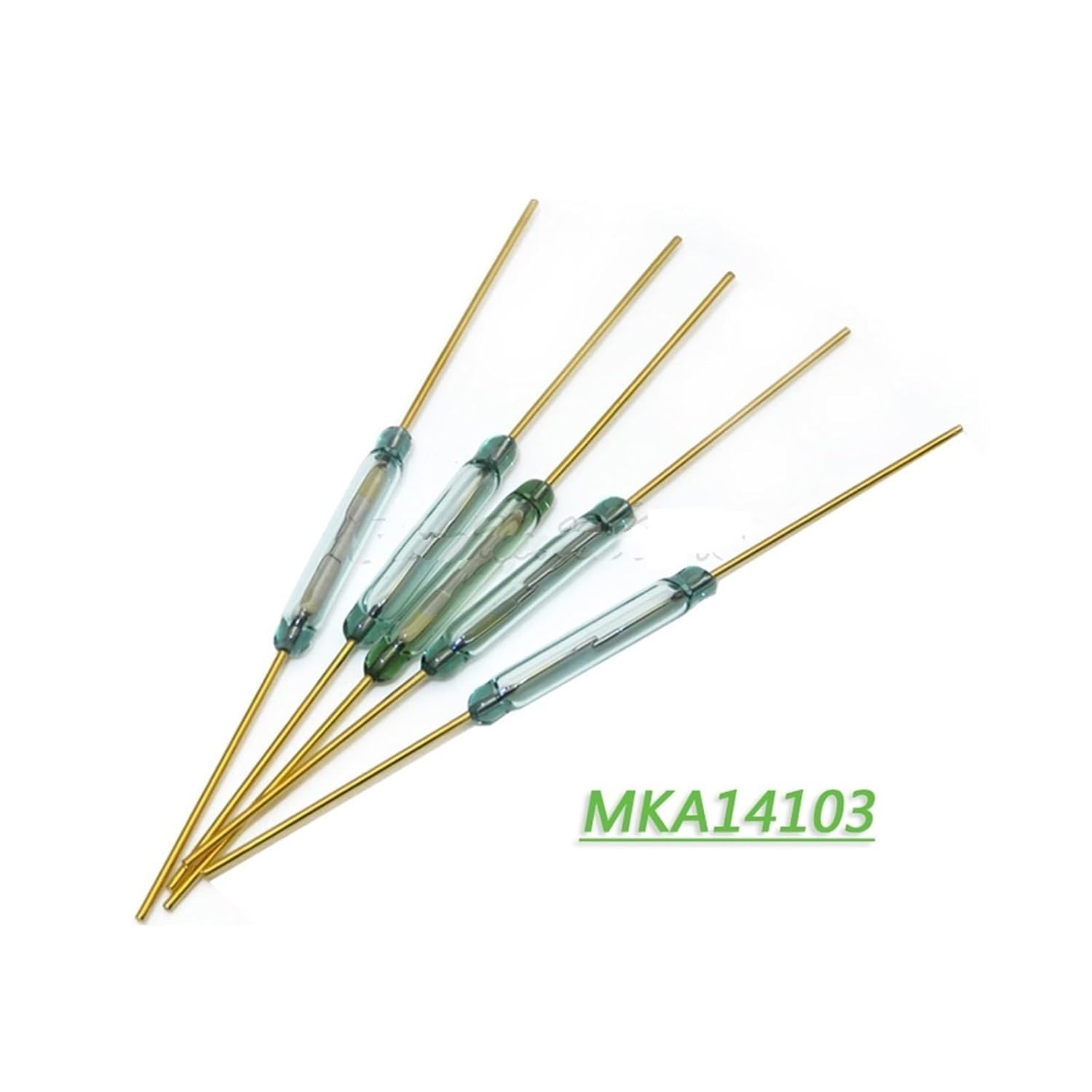 Reed switches 50pcs Reed Switch Plastic MKA14103 MKA10110 14B 14A 2 * 14MM Anti-Vibration Damage Switch(MKA14103)