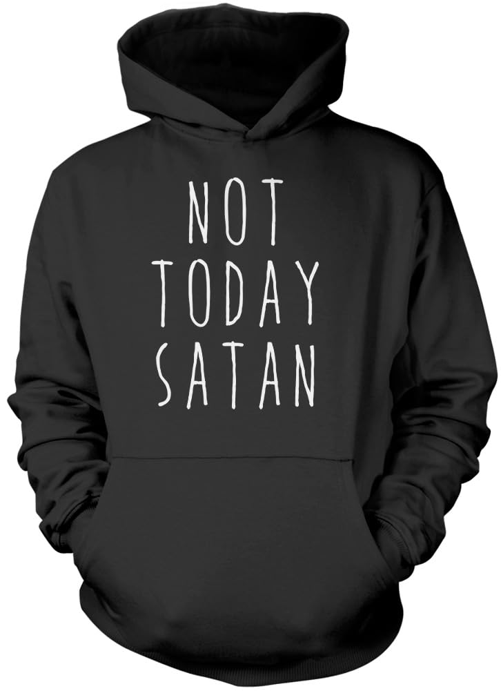 Hotscamp Boys Black Not Today Satan Unisex Hoodie - XX-Large
