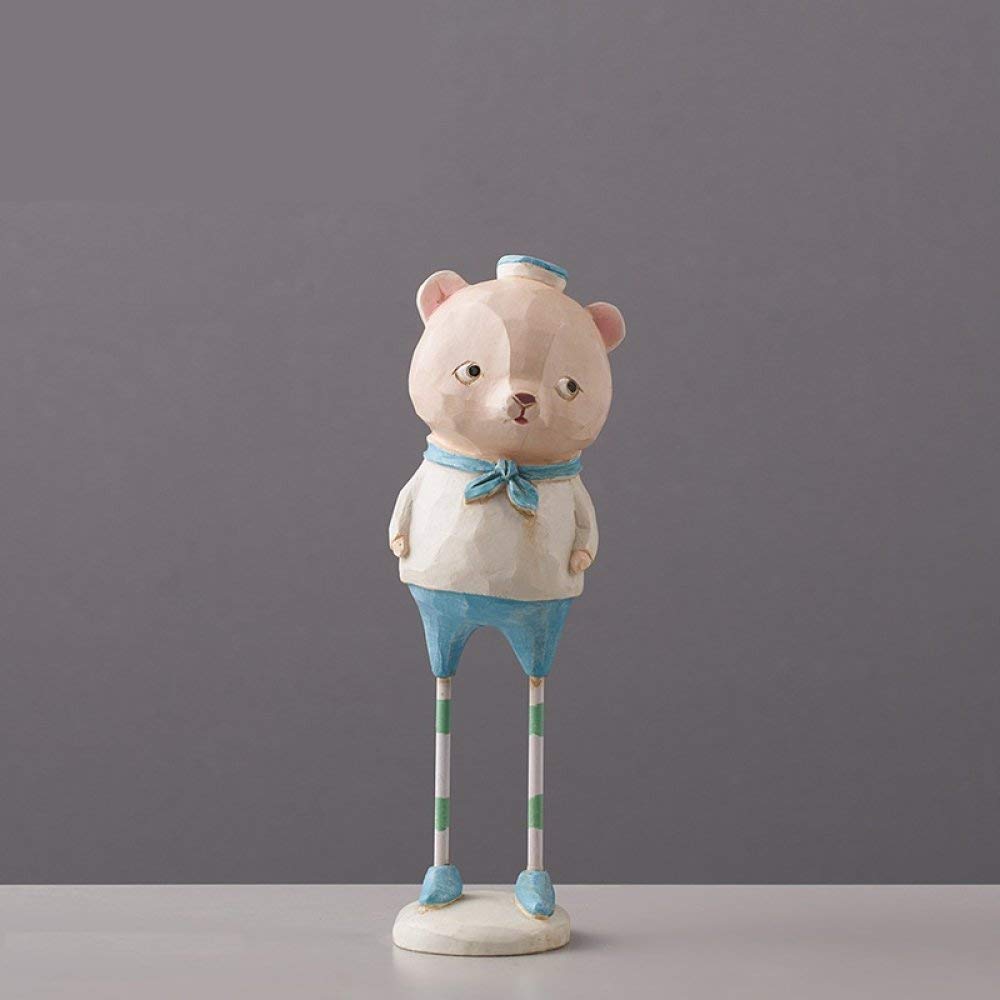 Artisanat d'art avec cette petite statue d'ours en résine de haute qualité