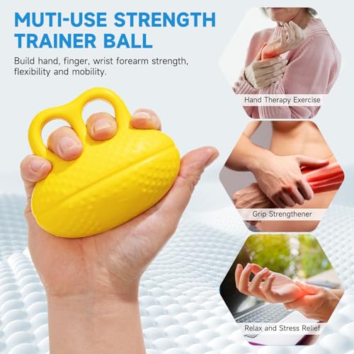 Fanwer Finger Exerciser Hand Squeeze Ball, Hand Grip Strength Trainer Build Hand, Finger and Wrist Strength, Finger Extension Exerciser for Rehab, Arthritis, Carpal Tunnel - Image 3