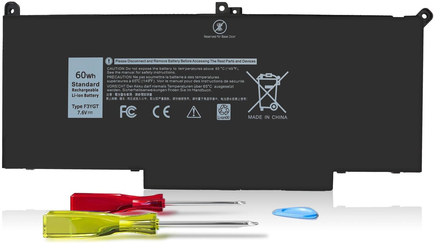 H5CKD 53Wh Battery Replacement for Dell Inspiron 5300 5301 5401 5402 5408 5409 5501 5502 5508 5509,Inspiron 5400 5406 7405 7300 7306 7500 7506 2-in-1 Silver Latitude 3410 3510 Vostro 5502 15V