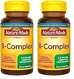 Nature Made Stress B Complex with Vitamin C and Zinc, Dietary Supplement for Immune Support, 75 Tablets, 75 Day Supply (Pack of 2)