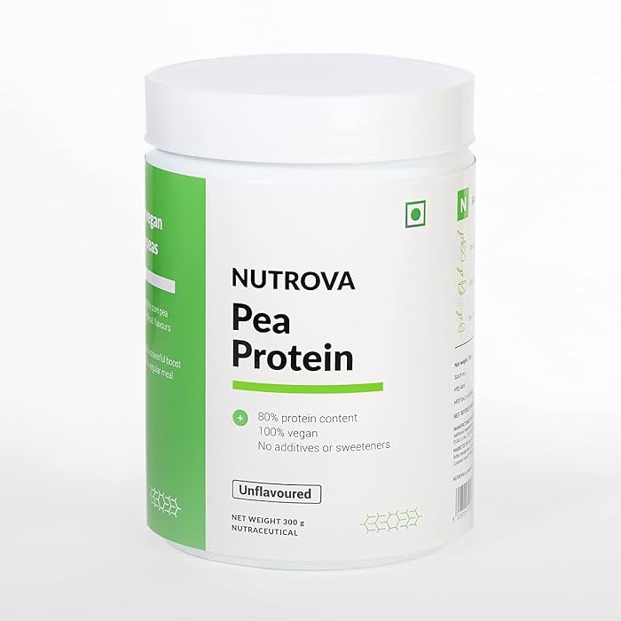 Buy NUTROVA Pea Protein Powder, Vegan Protein Isolate No Added Sugar