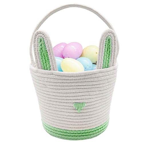 Miniatura 1 de ZWHTB Cestas de Pascua para niños, bolsas de regalos para niñasniños, suministros de búsqueda de huevos de Pascua, cesta de Pascua vacía para