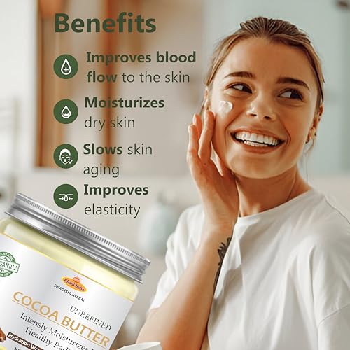 Image of Khadi Cocoa Butter 100% Pure & Natural - Skin Moisturizer & Hair Nourisher | Deep Hydration & Softening, 100gm