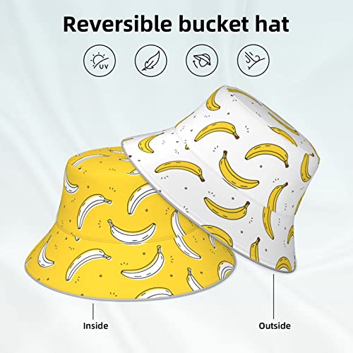 Image of Bucket Hat Double-Side-Wear Reversible Sun Hat Beach Travel Hiking for Women Men