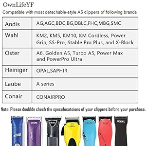 Detachable steel pet dog clipper blades size 7fc compatible with andis cut length 18   cucciolini doodles