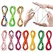 NAOLIU 10 Pièces Corde à Doigts, élastique Ztringz Jouet, Cats Cradle Corde, Jeux De Ficelle , Corde à Doigts, Ztringz Jeu de Ficelle, Rainbow Rope Stimule la créativité, Dix Couleurs