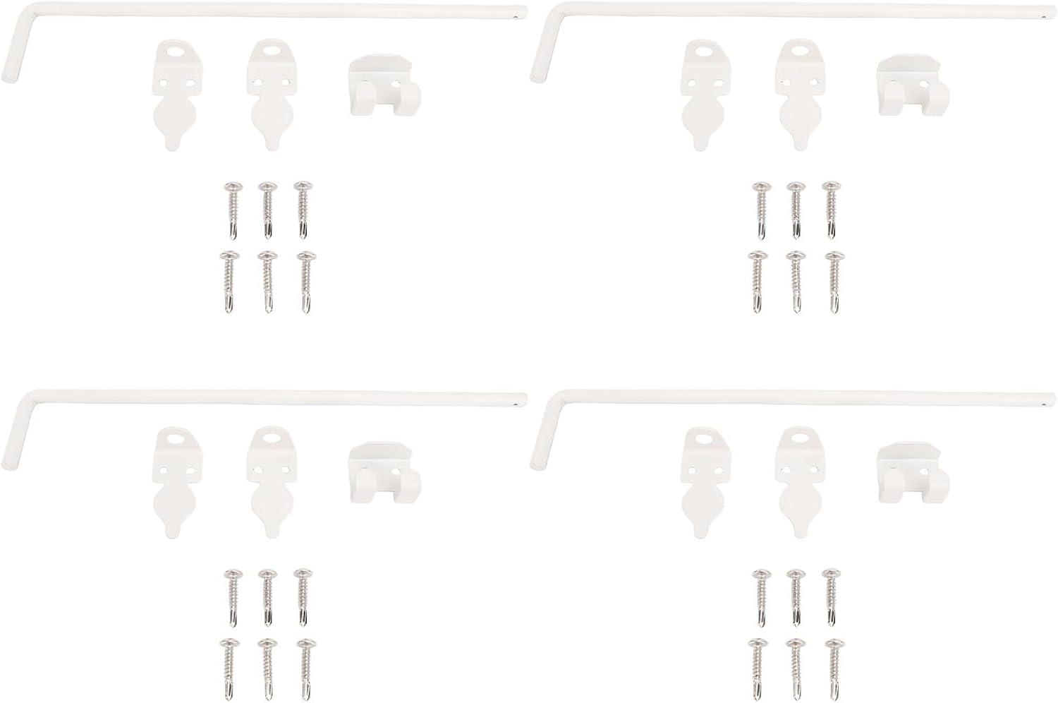 4 Set Cane Screw Gate Drop Rod 12in Heavy Duty Gate Latch Wood Fence Ground Latch Metal Stopper Steel Drop Pin Heavy Duty Hardware for Wood Metal Fences Gates