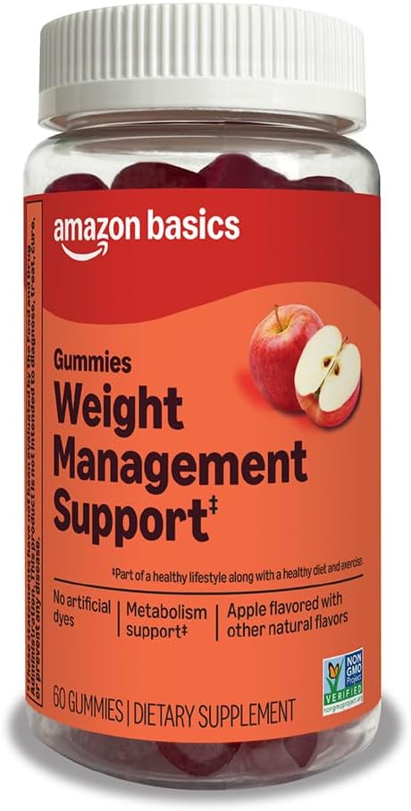 Amazon Basics Weight Management Support Gummy with 400 Mcg Chromium Picolinate, 60 Count