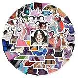 Anime Witchy Gothic Stickers 50 Pcs - Aesthetic Decor for Adults Teens, Fairy and Pastel Goth Pack, Waterproof