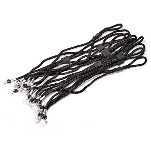 Best Quality 🔥 10pcs Nylon Braided Special Anti Slip Eyeglass Cord Reading Sunglass Neck Strap Eyewear Retainer Rope Holder Glasses Chain Black