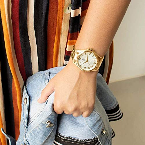 Relógio Champion Analógico CN26377W Feminino + semijoia