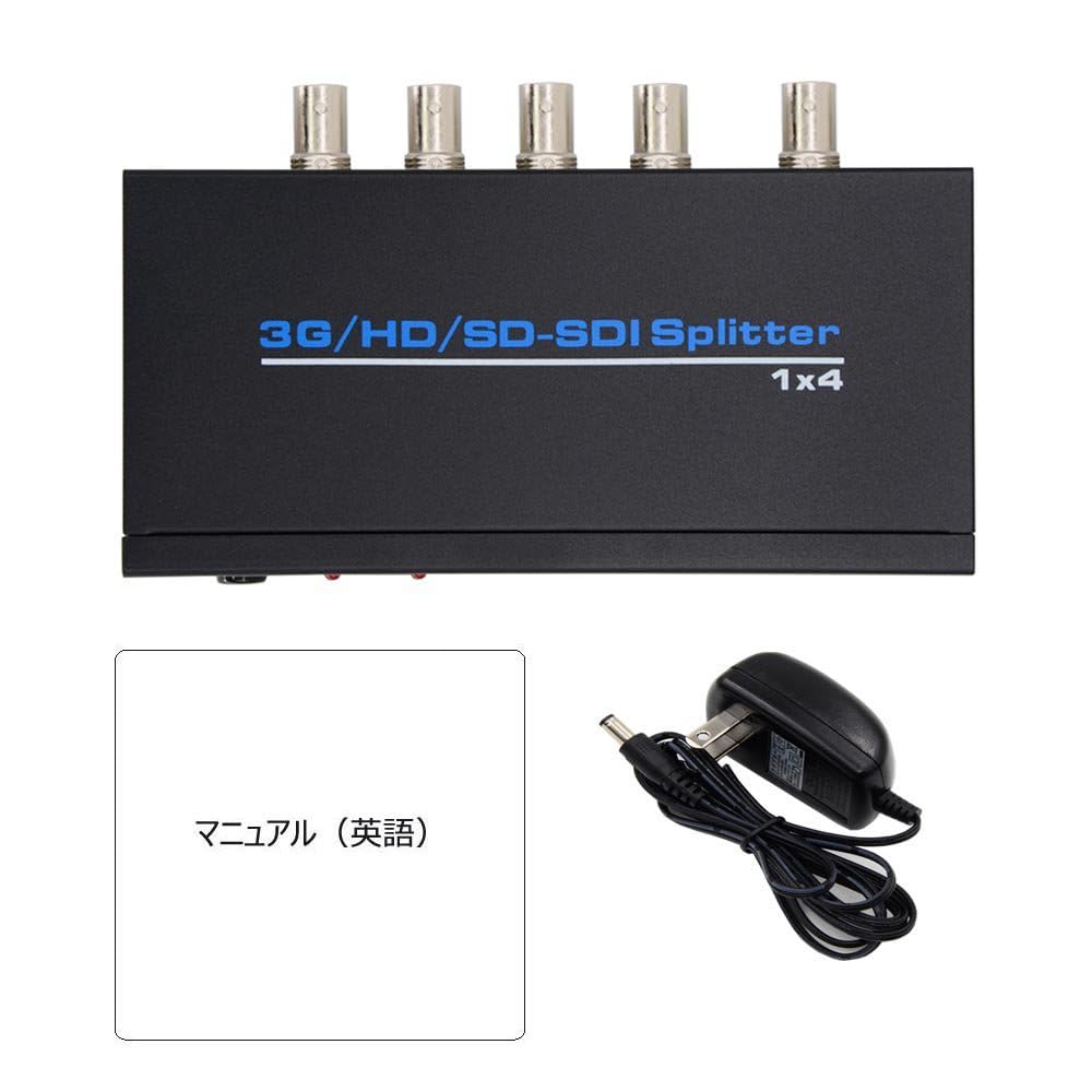 Amazon | ELEVIEW 3G/HD/SD-SDI スプリッター sdi分配器 1入力 4出力