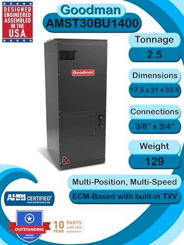 Goodman 2.5 Ton 14.5 Seer Heat Pump System with Multi Position Air Handler