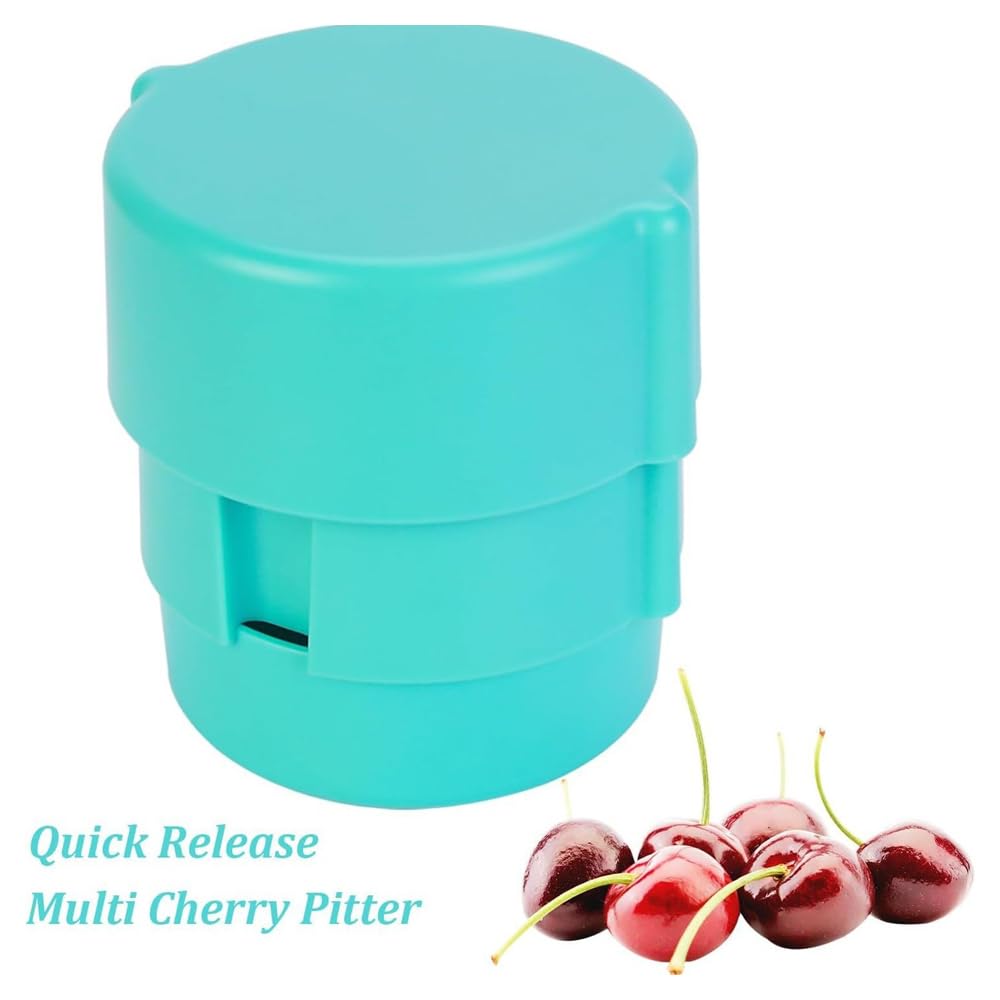 Snocciolatore Ciliegie a Stantuffo con 6 Fori Singoli Portatile in Plastica Alimentare Completamente Smontabile Utensile da Cucina per Preparare Marmellata di Ciliegie