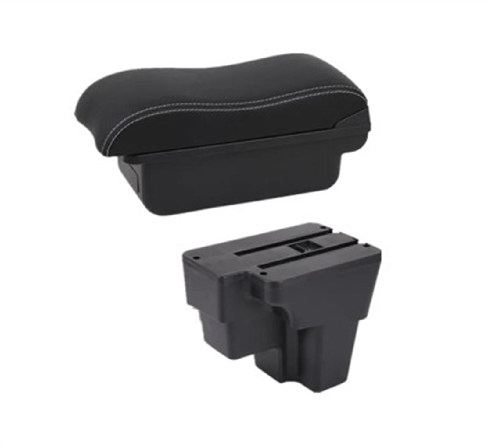 NOHEEU Car Armrest Special Storage Box Modification Parts For STONIC For Rio Lx For Cerato 2015-2024(A2 white line No USB)