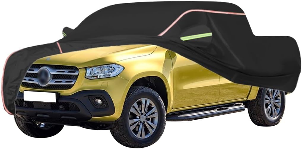 WOLWES Car Cover are Suitable for Mercedes-Benz X-Class All-Weather Windproof, Snowproof, Rainproof, UV-Protected and Breathable All-Season Universal with Side Door Zip Oxford Cloth Car Cover (Color