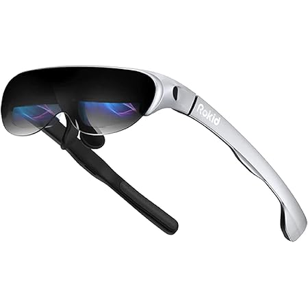 Rokid Air AR Glasses, Myopia Friendly Pocket-Sized Yet Massive Screen with 1080P OLED Dual Display, 43°FoV, 55PPD