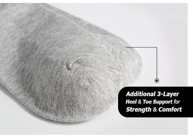 Image of Plain Ankle Length Socks for Men & Women | Unisex Low Cut Socks in Soft Pure Cotton Fabric | Stretchable, Breathable & Comfortable DailyWear Sock| Pack of 5