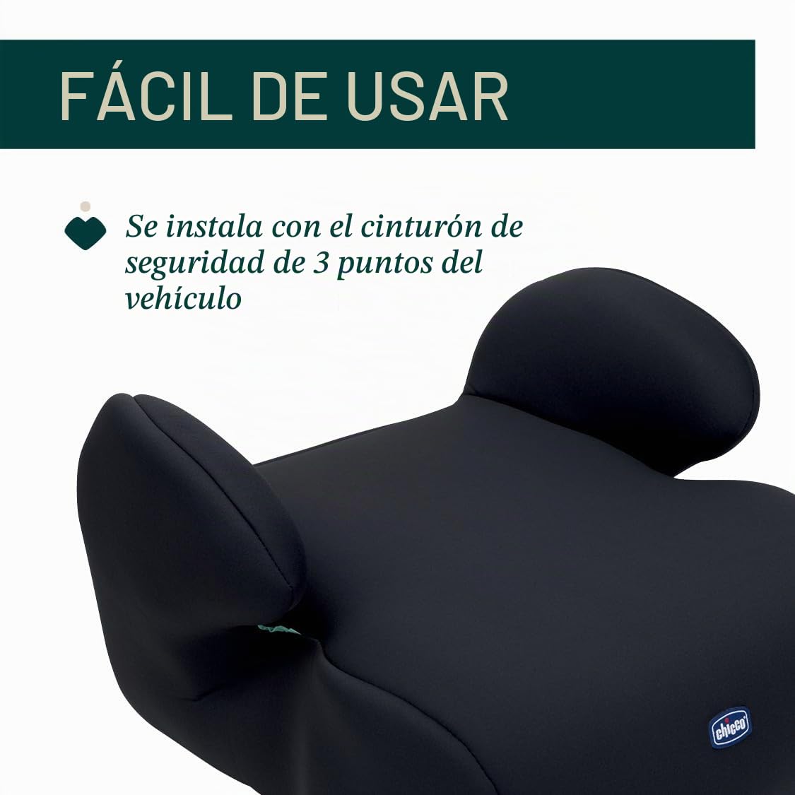 Chicco Quasar i-Size, Silla de Coche para Niños 7-12 Años (126-150 cm), Peso 23-36 kg, Grupo 3, Instalación Fácil con Cinturón de 3 Puntos, con Reposabrazos Acolchados y Asiento Cómodo, Negro
